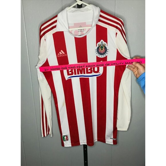 Adidas Chivas De Guadalajara 2011 Home Longsleeve Soccer Futbol Jersey Size LG - Picture 6 of 7